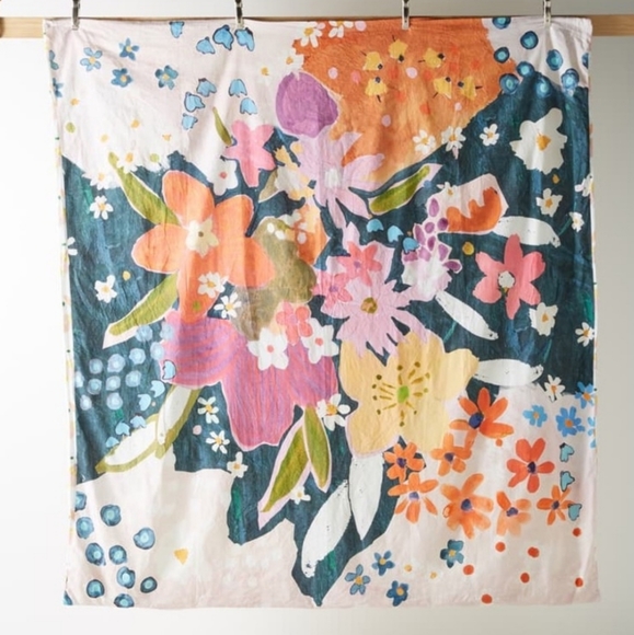 ANTHROPOLOGIE Matilda Floral Queen Duvet Cover NWT - Picture 4 of 8